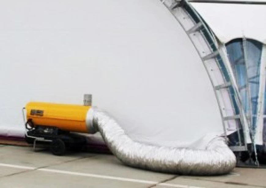 Дизельная тепловая пушка с выводом отработанных газов